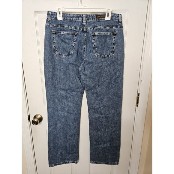 Lee Riveted Carpenter Blue Jeans Women’s 12Mx30 Denim Pants Mom Barrel Leg - Picture 5 of 9